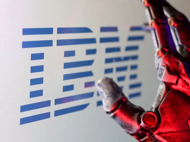 FILE PHOTO: IBM logo is seen in this illustration taken February 16, 2025. 