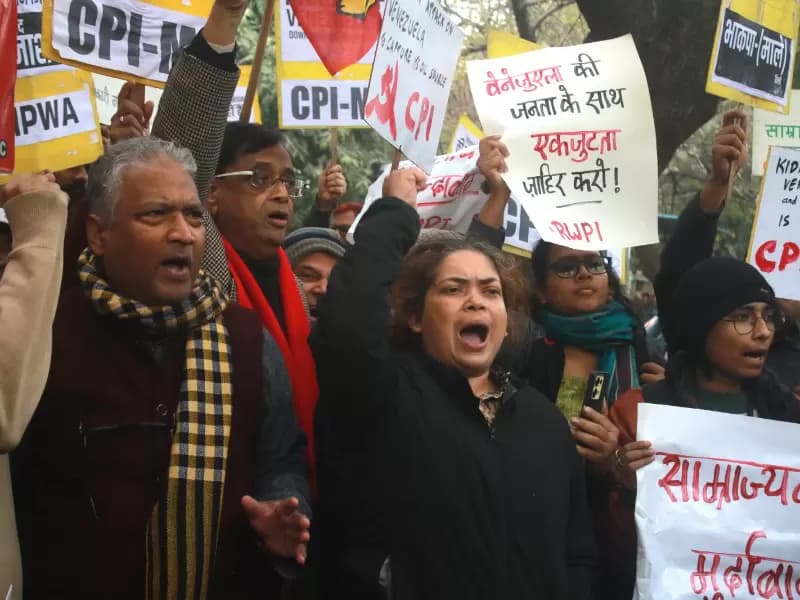 वेनेजुएला पर अमेरिकी हमले से भारत में गुस्सा।