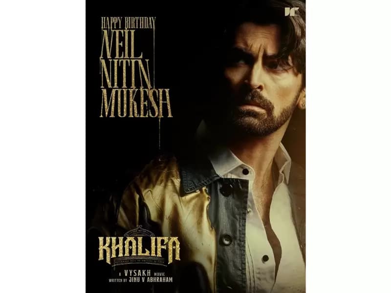 Poster of Neil Nitin Mukesh-starrer Malayalam film 'Khalifa'
