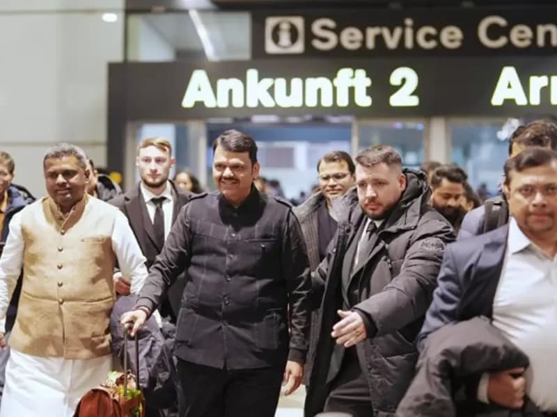 महाराष्ट्र के मुख्यमंत्री देवेंद्र फडणवीस दावोस में।