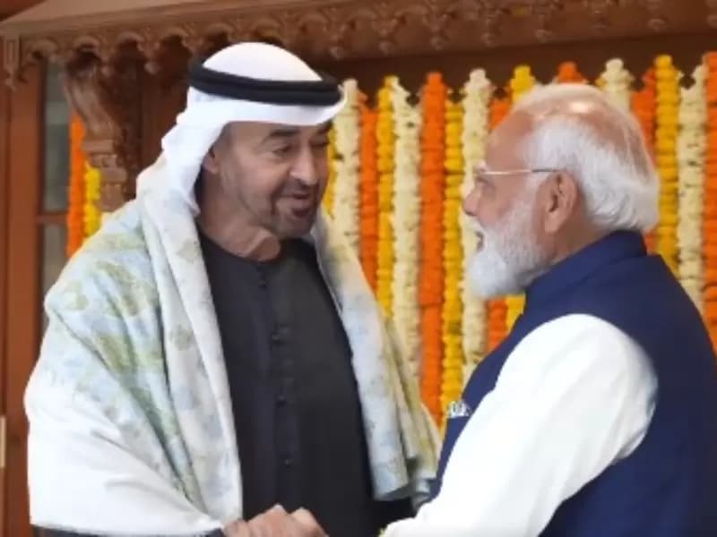 UAE के राष्ट्रपति का भारत में स्वागत