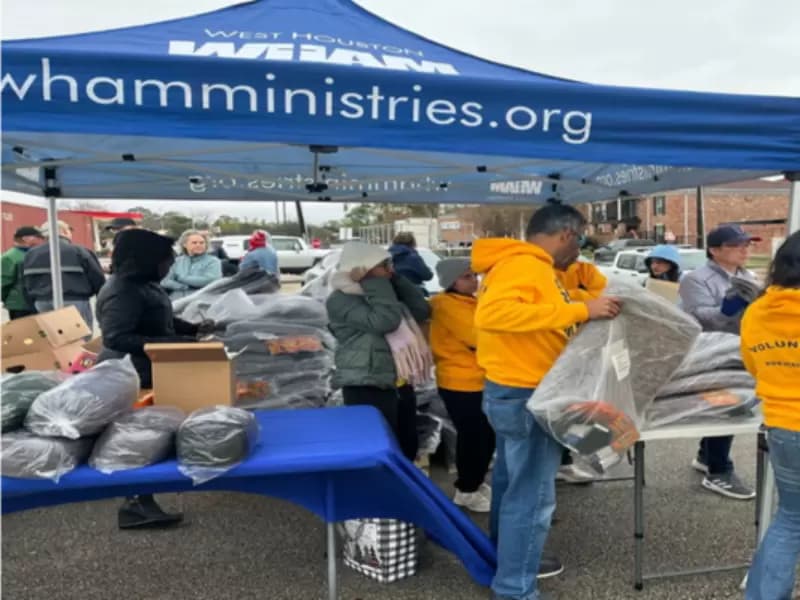Houston Chapter provided 1800 blankets to help vulnerable residents stay warm during extreme winter conditions