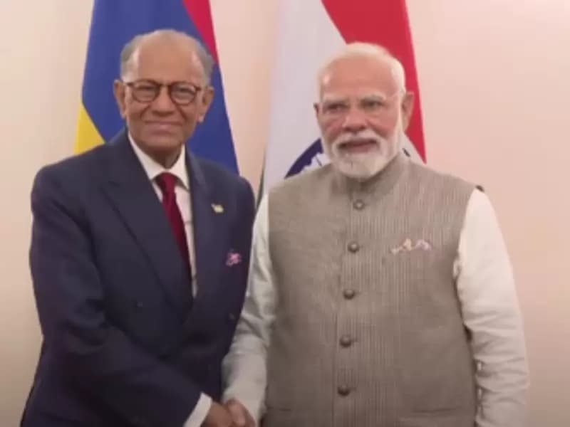 મોરેશિયસના PM રામગુલામ અને PM મોદી