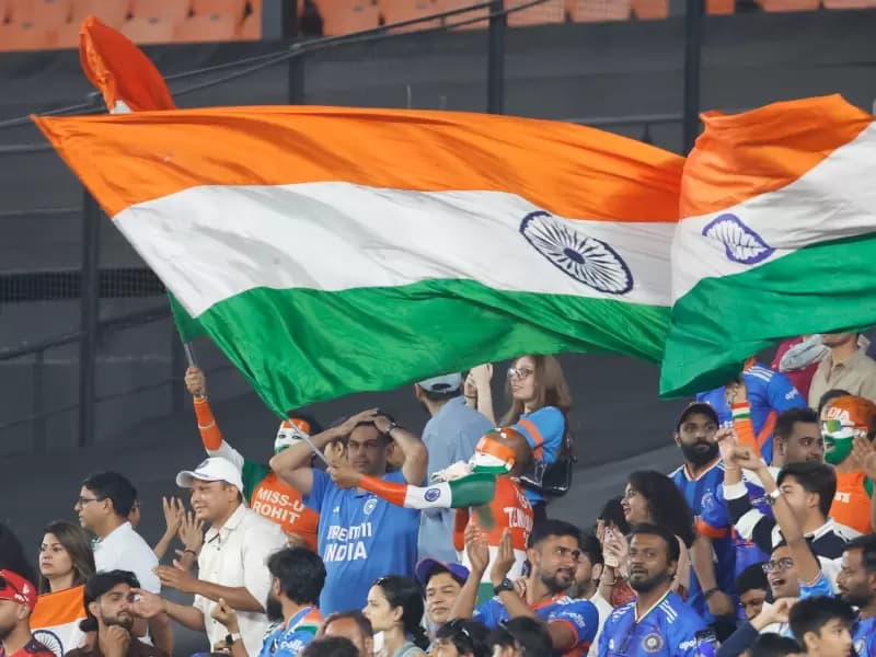 Audience at the T20 World Cup 2026 at the Narendra Modi Stadium, Ahmedabad