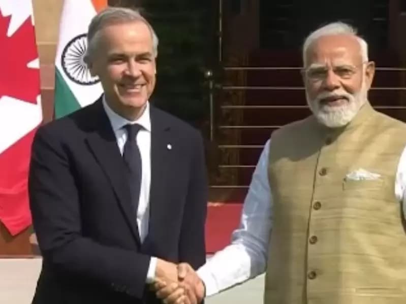  प्रधानमंत्री नरेंद्र मोदी और कनाडा के प्रधानमंत्री मार्क कार्नी।