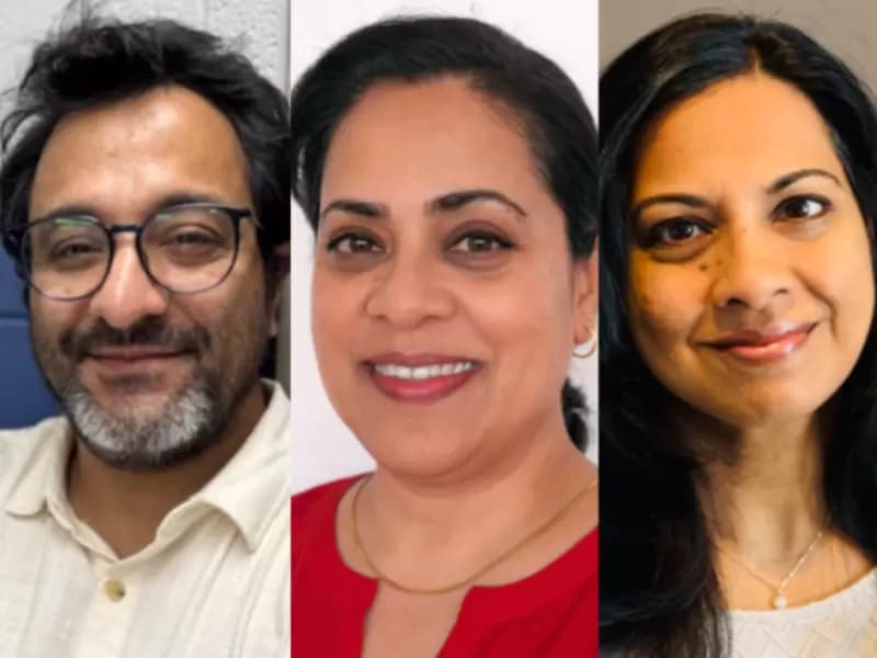 (From L-R) Anuj Chopra, Nita Sengupta, and Shweta Shah