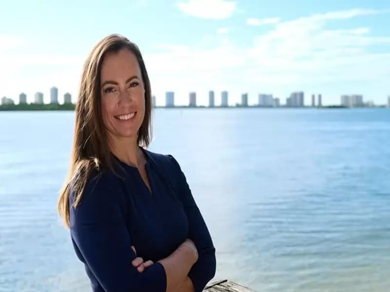 Emily Gregory, a Democrat who won the byelection in a state constituency that includes US President Donald Trump's personal home