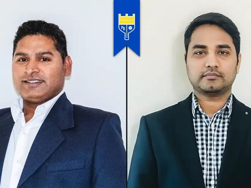 Rajesh Byldugula (left) and Suresh Reddy (right), owners of Pickleball Kingdom Plano.