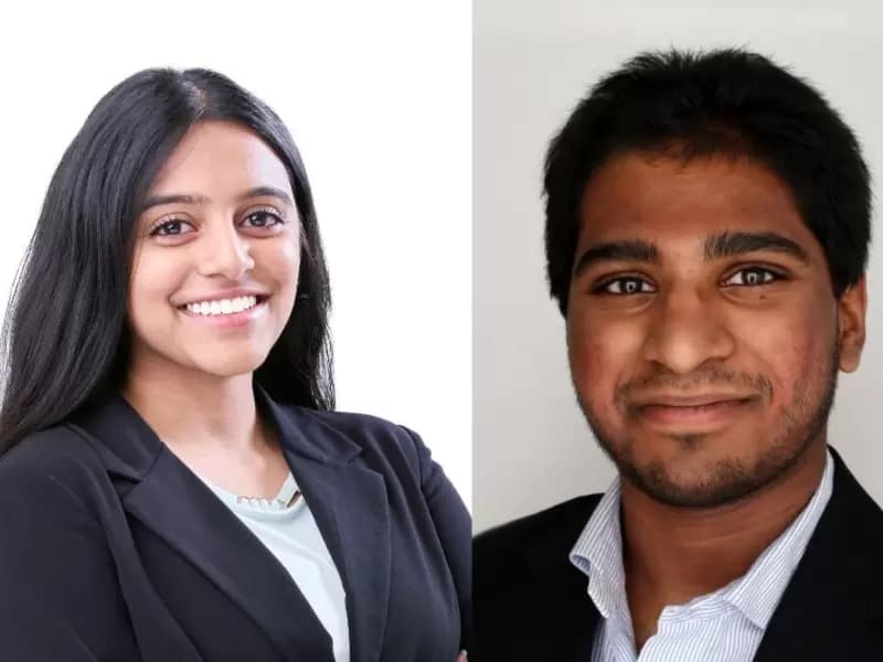 Shreya Nair and Pranav Sompalle, third-year undergraduates in the College of Arts and Sciences at the University of Pennsylvania