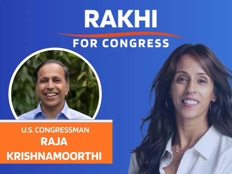 Raja Krishnamoorthi and Rakhi Israni.
