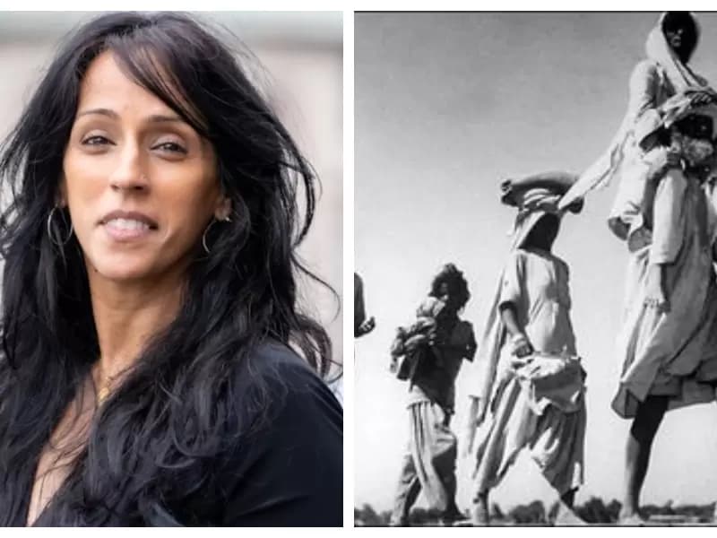 Rakhi Israni and representative image of post-partition migration
