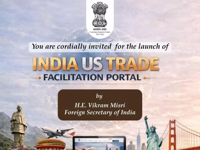 Poster of India US Trade Facilitation portal launch event