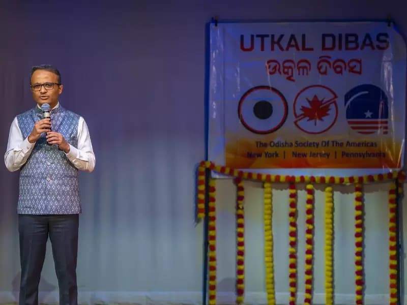 Consul General Binaya Srikanta Pradhan at the Utkal Dibas celebration