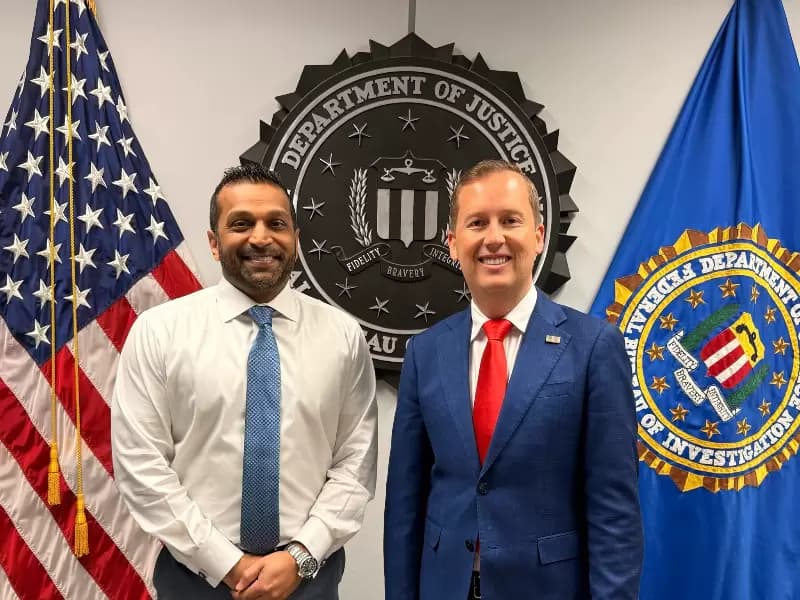 U.S. Ambassador to India Sergio Gor met FBI Director Kash Patel.