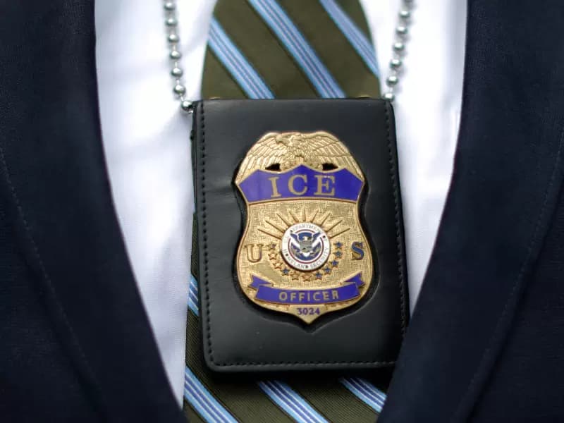 An ICE officer is seen in this file photo in San Diego, California, U.S. May 18, 2018. 