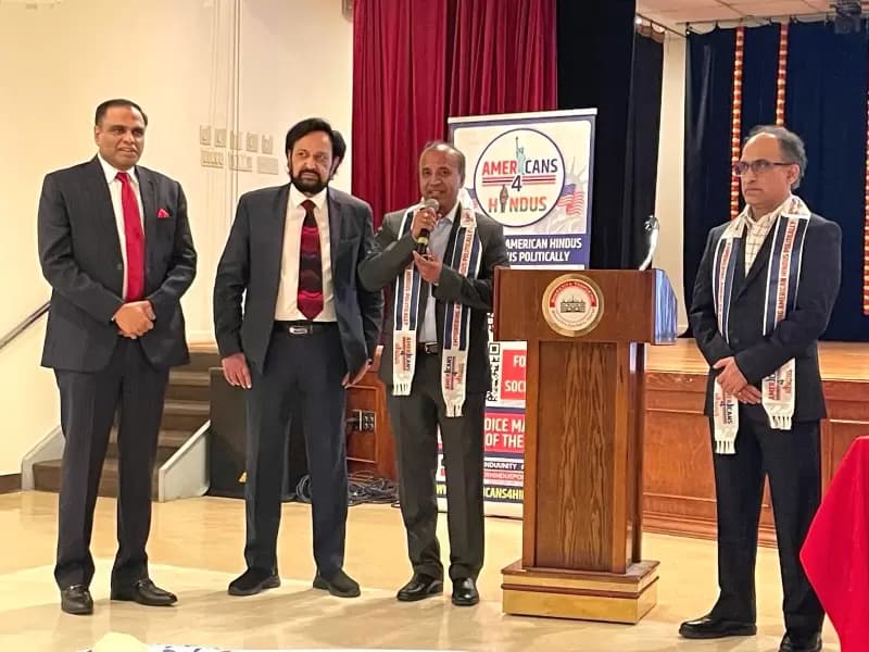 (L-R) Pramit Maakoday, Romesh Japra, Hanumapur Thirumal Reddy and Avanish Raj during the induction
