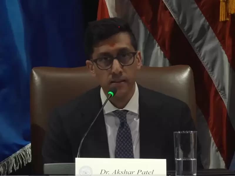 Screengrab of Dr. Akshar Patel at the hearing 