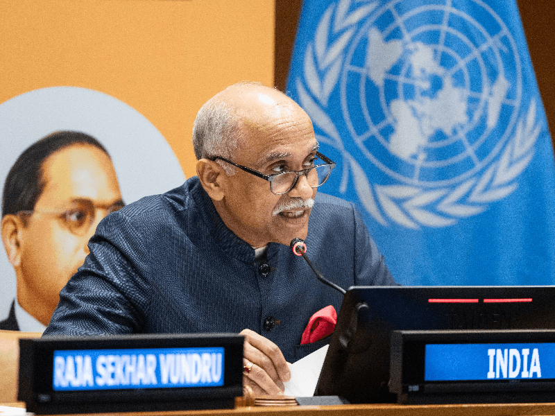 Permanent Representative of India to the United Nations Parvathaneni Harish