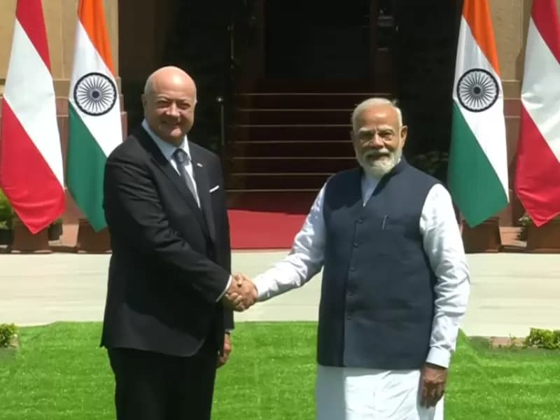 Prime Minister Narendra Modi and Austrian Chancellor Christian Stocker