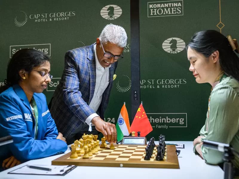 India’s R Vaishali and Russia’s Kateryna Lagno 
