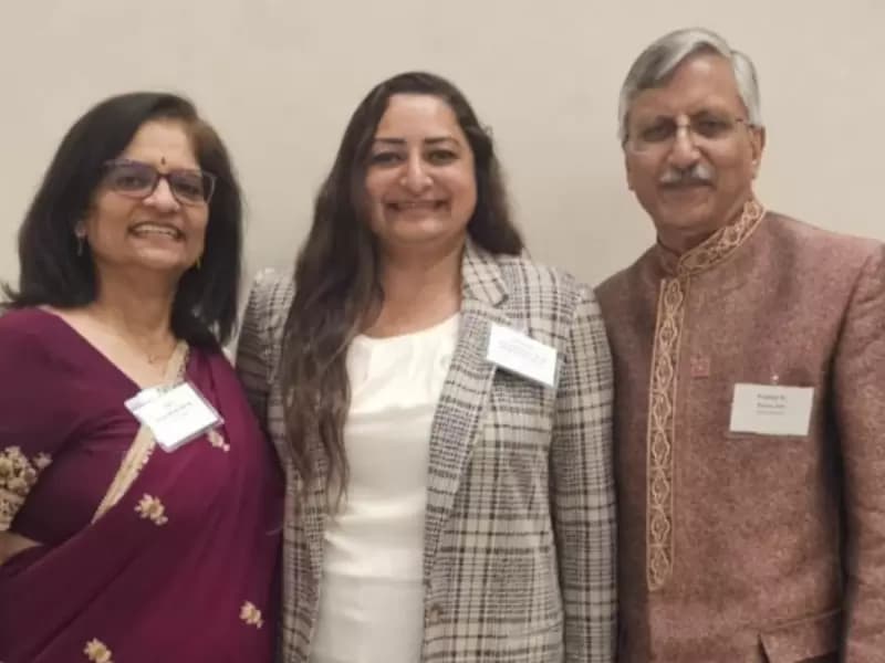 L-R: Professor Yatri Shukla, Dr. Monica Shukla-Belmontes, Dr. Pradip K. Shukla