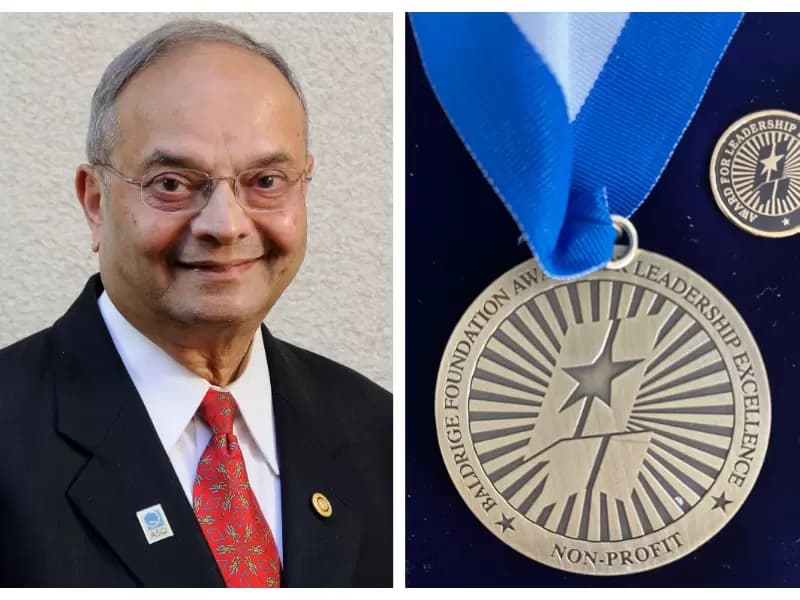 Dr. Manu Vora and the Baldrige foundation award