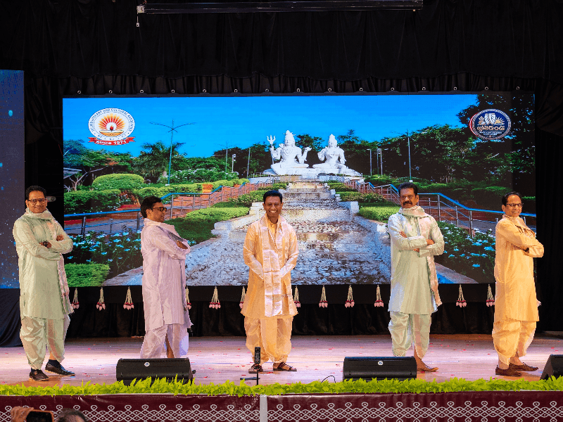 Traditional men’s fashion walk.