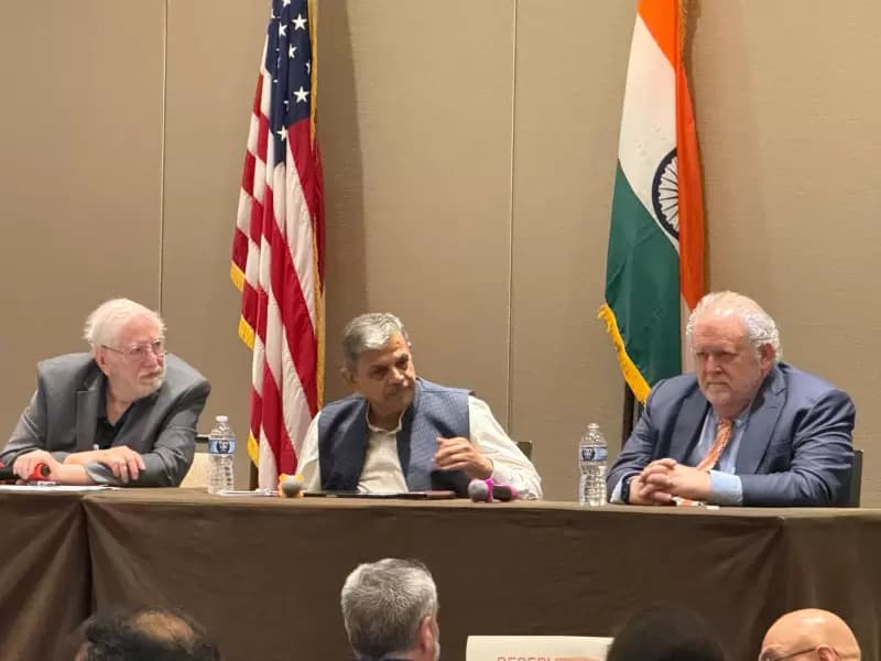 RSS General Secretary Dattatreya Hosabale during his US visit.