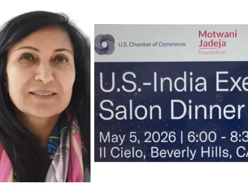 Asha Motwani and Poster of the Event