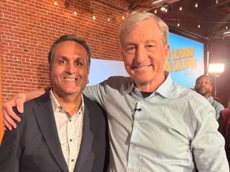 Ajay Bhutoria and Tom Steyer 