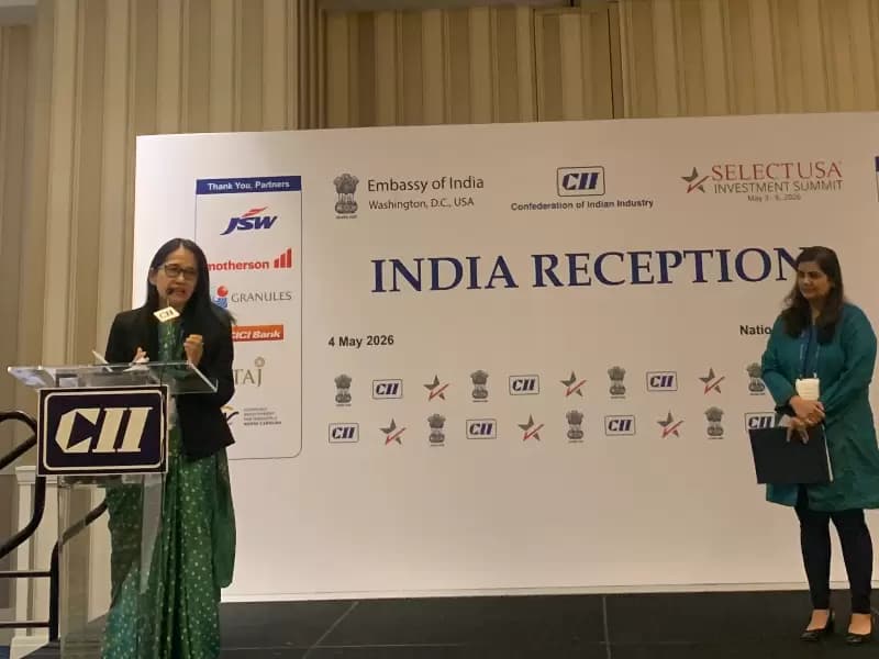 DCM Khampa addressing the gathering at the CII India Reception on the sidelines of the SelectUSA Investment Summit