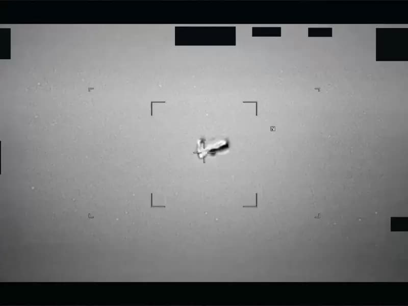 A football-shaped body reported by the U.S. Indo-Pacific Command in 2024 is seen as part of a series of documents of unidentified aerial phenomenon (UAP) released by the U.S. Defense Department on May 8, 2026. 