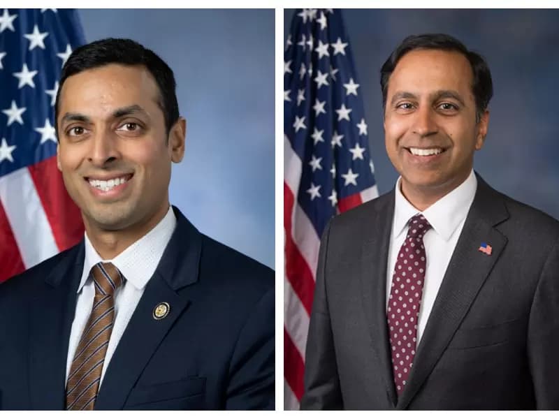 Reps. Suhas Subramanyam and Raja Krishnamoorthi