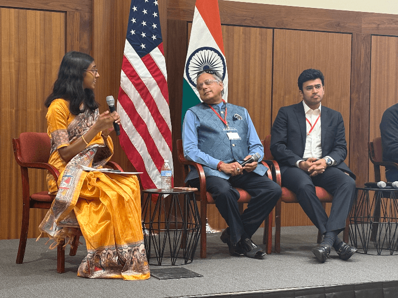 Dr. Shashi Tharoor, MP, Lok Sabha and Tejasvi Surya, MP, Lok Sabha. 