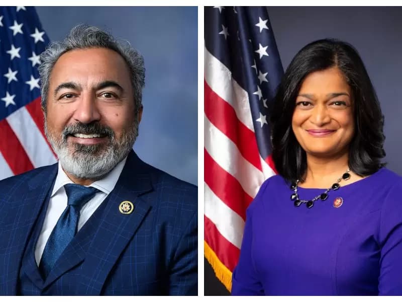 Congressmembers Ami Bera and Pramila Jayapal