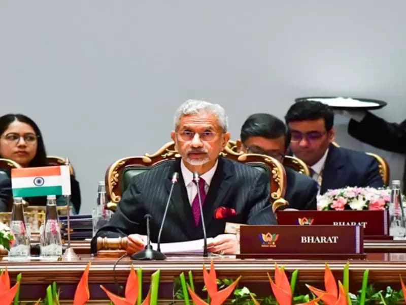 भारत के विदेश मंत्री एस. जयशंकर 15 मई, 2026 को नई दिल्ली के भारत मंडपम में ब्रिक्स विदेश मंत्रियों की बैठक के दौरान।