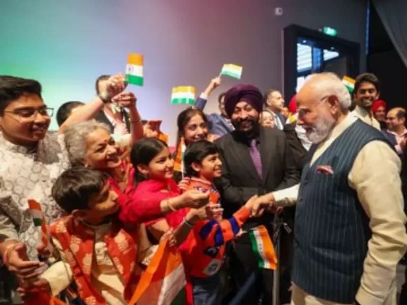PM Narendra Modi interacting with diaspora.