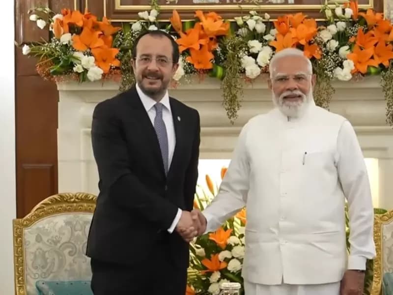IndianPM Narendra Modi, Cyprus President Nikos Christodoulides 