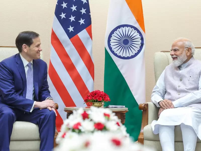 Prime Minister Narendra Modi meets US Secretary of State Marco Rubio