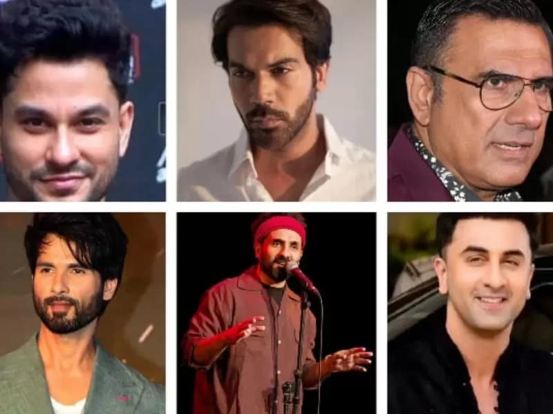 (From left) (top)Kunal Kemmu , Rajkummar Rao, Boman Irani, (bottom) Shahid Kapoor, Vir Das, and Ranbir Kapoor