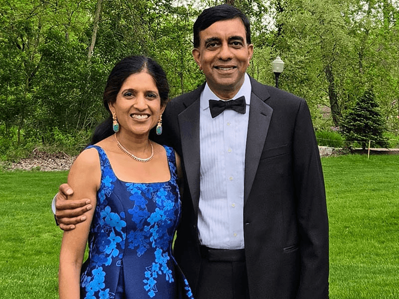 Subhachandra Chandra and his wife, Nandita Chandra.