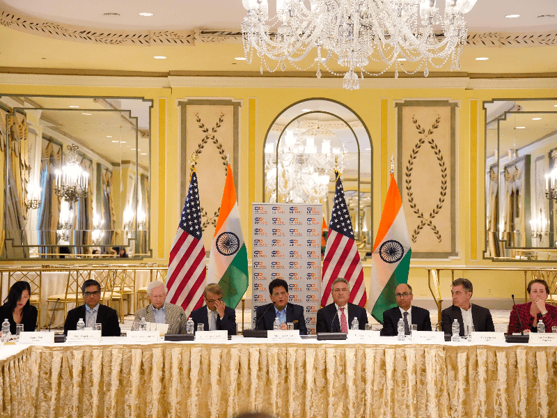 Piyush Goyal leading the discussions