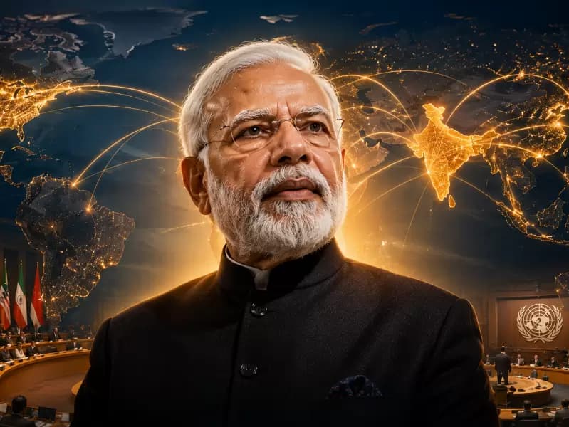 भारत के प्रधानमंत्री नरेन्द्र मोदी।