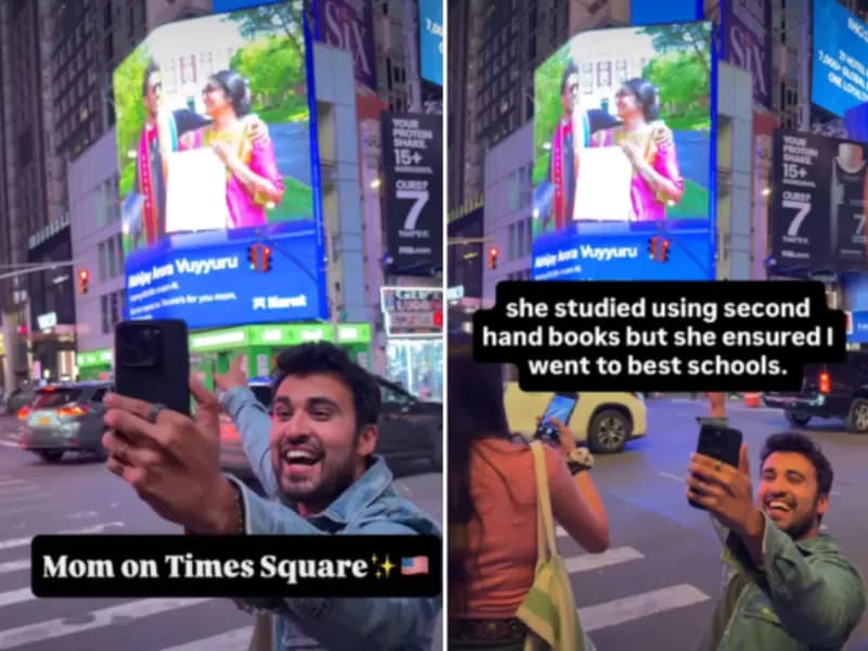 Abhijay Arora Vuyyuru at New York City's Times Square