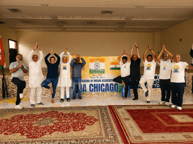 Community members at the event