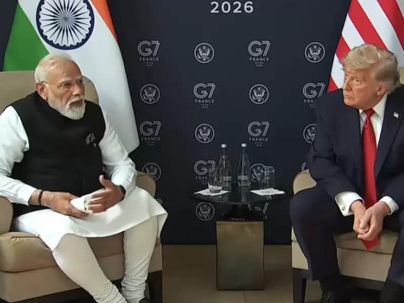 Prime Minister Narendra Modi holds bilateral talks with President Donald Trump  at the sidelines of G7 Summit in France.
