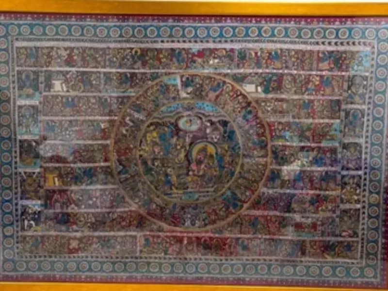 The handcrafted Kalamkari painting from Andhra Pradesh showcases India’s rich artistic heritage and took nearly six months to complete.