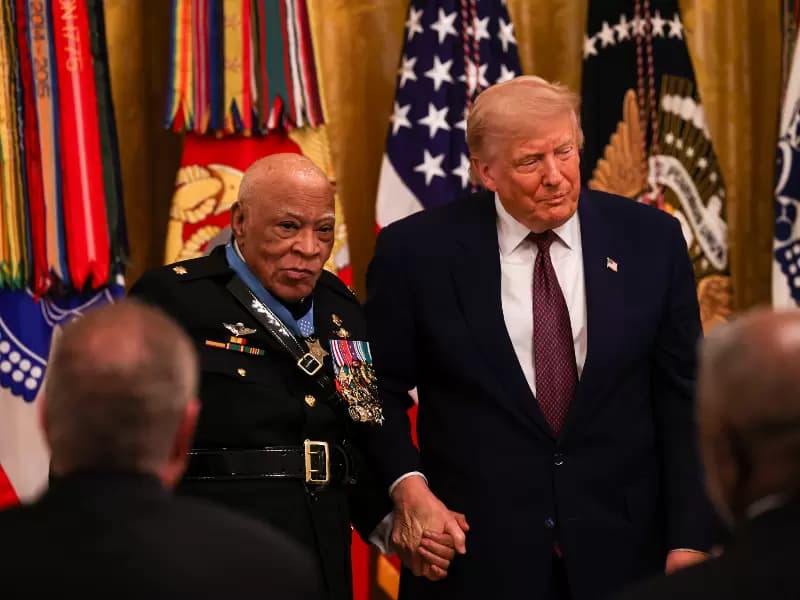 President Donald Trump awards the Medal of Honor