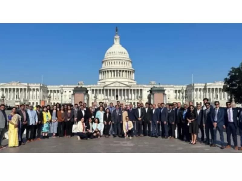 Indian-American community members 