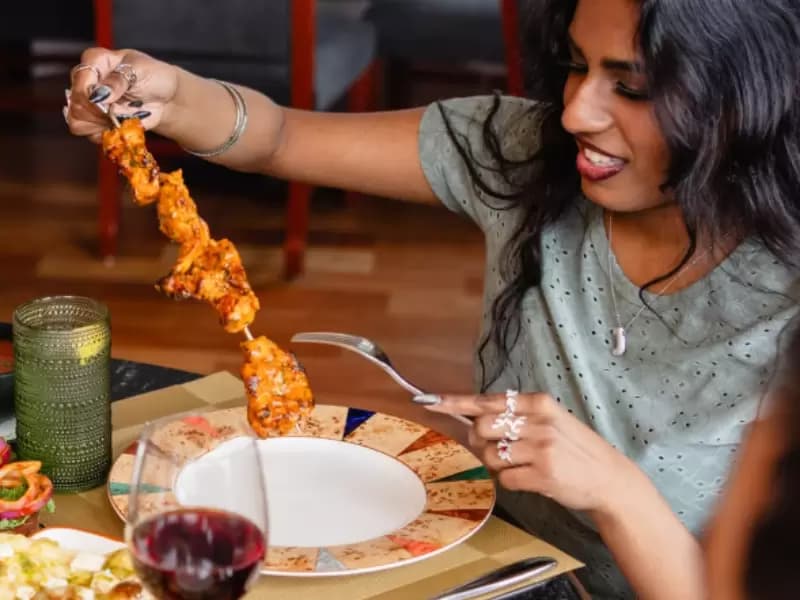 People eating at the newly launched restaurant
